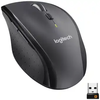 Conrad Logitech M705 Marathon Ergonomische muis Radiografisch Laser Zwart, Zilver 7 Toetsen 1000 dpi Ergonomisch aanbieding