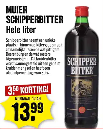 Dirck 3 MUIER SCHIPPERBITTER Hele liter aanbieding