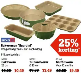 Marskramer Sola bakvormen 'guardini' : cakevorm, tulbandvorm of muffinvorm 25% Korting aanbieding