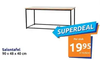 Action Salontafel 90 x 48 x 40 cm aanbieding