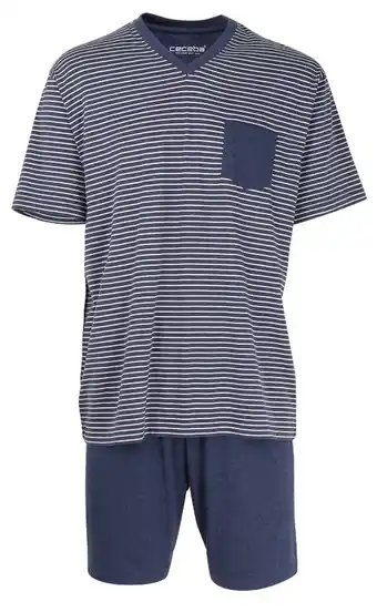 Bol.com CECEBA LA heren shortama - blauw met wit gestreept - Maat 4XL aanbieding