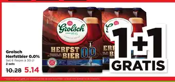 PLUS Grolsch Herfstbier 0.0% 2 sets aanbieding