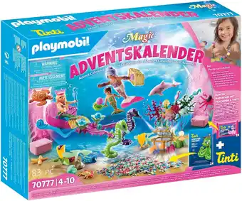 Bol.com PLAYMOBIL Christmas Adventskalender badplezier zeemeerminnen - 70777 aanbieding