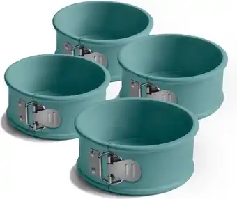 Bol.com Jamie Oliver kleine ronde springvormpjes - set van 4 - 10x4cm aanbieding
