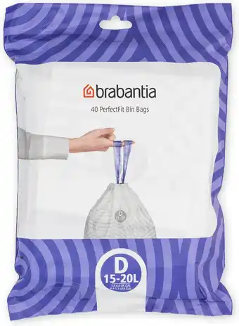 Bol.com Brabantia PerfectFit Vuilniszakken - 15/20 l - Code D - 40 stuks aanbieding