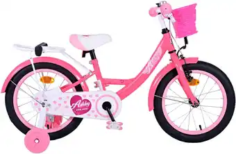 Bol.com Volare Ashley Kinderfiets - Meisjes - 16 inch - Roze/Rood aanbieding