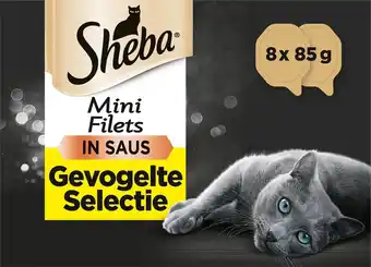 Bol.com Sheba Mini Filets - Kattenvoer Natvoer - Gevogelte in Saus - 32 x 85 g aanbieding