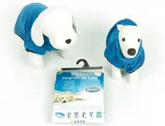 Bol.com Duvo+ Honden Badjas - Blauw - 68 cm aanbieding