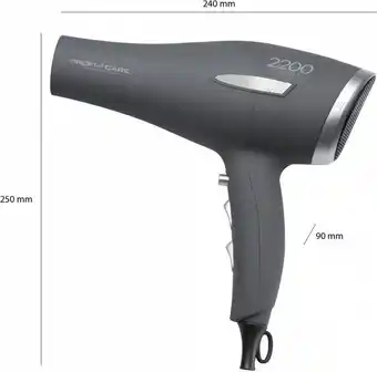 Bol.com ProfiCare PC-HT3045 ProfiCare Föhn 2200W Antraciet aanbieding