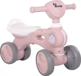 Bol.com Bo Jungle - Loopfietsje Baby - Loopwagen peuter - Babywalker - licht en muziek - Stabiel - Bike Jumpy Roze aanbieding