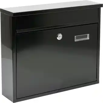 Bol.com VOREL Brievenbus met 2 sleutels - zwart - 310x360x100 mm aanbieding