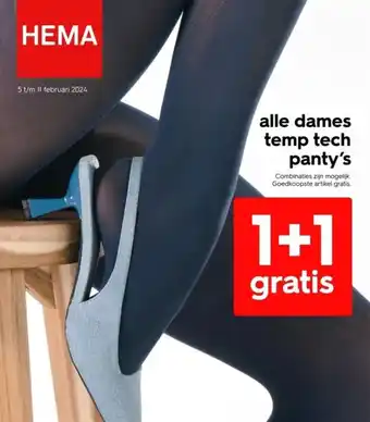 HEMA alle dames temp tech panty's aanbieding