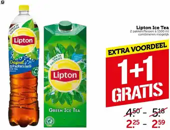 Coop Lipton Ice Tea 2*1.5L aanbieding