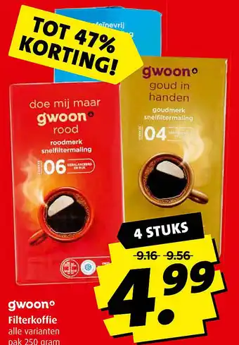 Boni gwoono Filterkoffie aanbieding