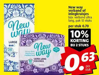 Boni New way verband of inlegkruisjes aanbieding