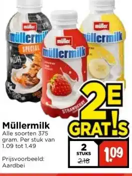 Vomar Voordeelmarkt Müllermilk aanbieding