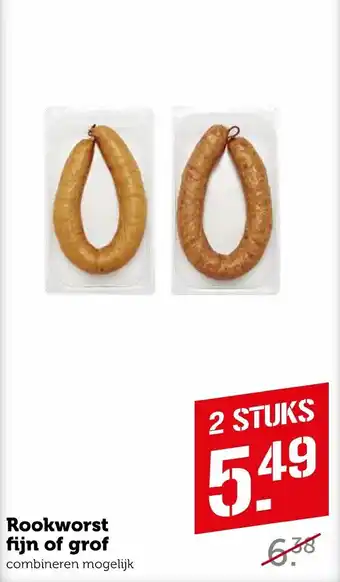 Coop Rookworst fijn of grof aanbieding