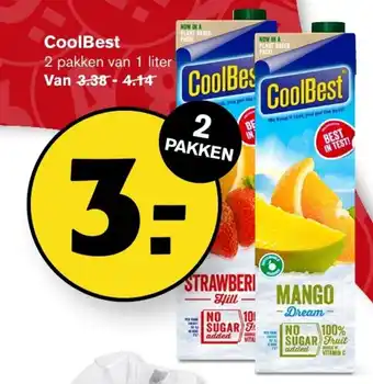 Hoogvliet Coolbest 2*1L aanbieding