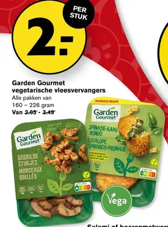 Hoogvliet Garden Gourmetvege vegetarische vleesvervangers 160-226g aanbieding