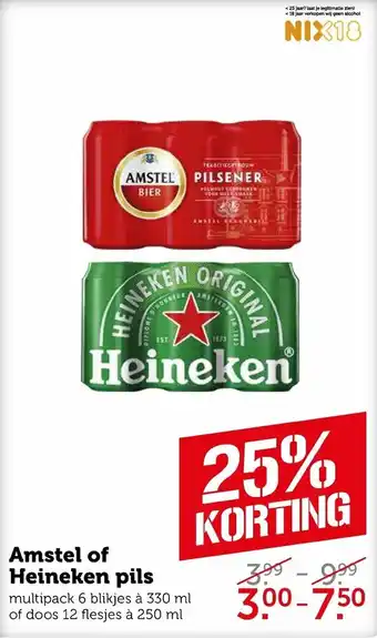 Coop Amstel of heineken pils aanbieding