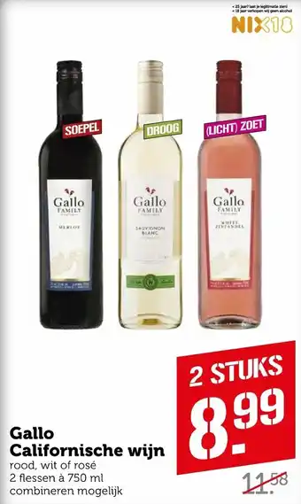 Coop Gallo californische wijn 750 ml aanbieding