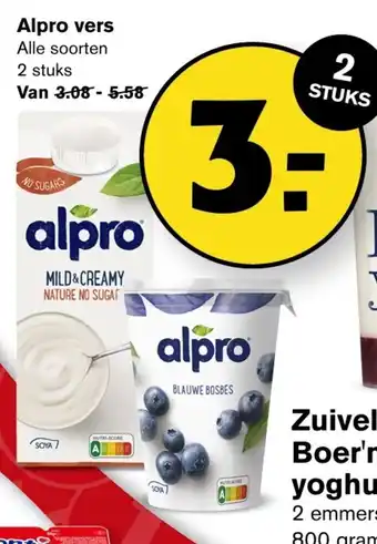 Hoogvliet Alpro vers 2st aanbieding