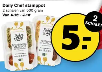 Hoogvliet Daile Chef Stamppot 2*500g aanbieding