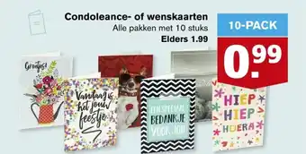 Hoogvliet Condoleance- of wenskaarten 10st aanbieding