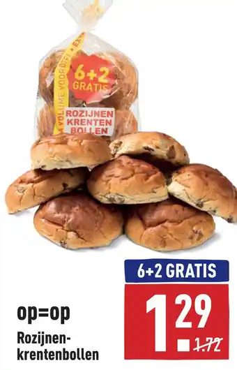 ALDI Rozijnen- krentenbollen aanbieding