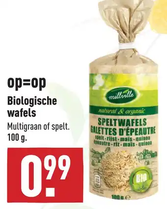 ALDI Biologische wafels Multigraan of spelt. aanbieding