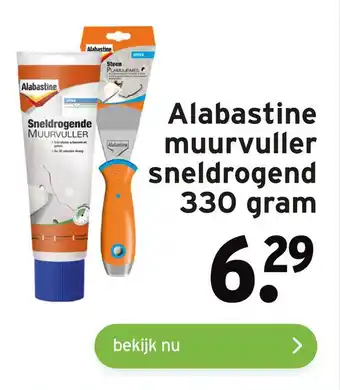 GAMMA Alabastine muurvuller sneldrogend 330 gram aanbieding