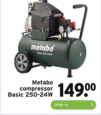 GAMMA Metabo compressor Basic 250-24W aanbieding