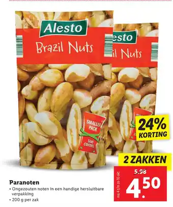 Lidl Paranoten aanbieding