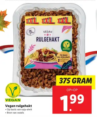 Lidl Vegan rulgehakt aanbieding