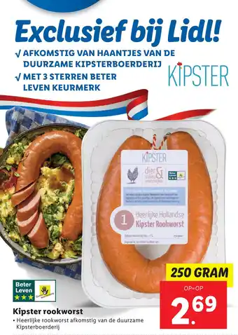 Lidl Kipster rookworst aanbieding