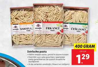 Lidl Istrische pasta aanbieding