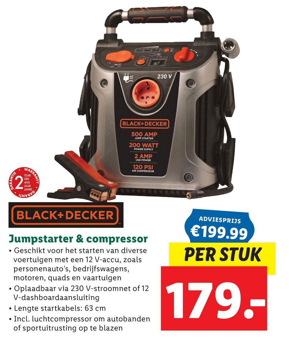 Jumpstarter & compressor aanbieding bij Lidl