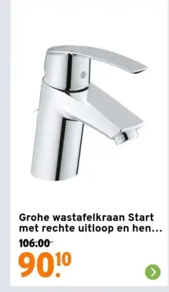 GAMMA Grohe wastafelkraan Start met rechte uitloop en hen... aanbieding