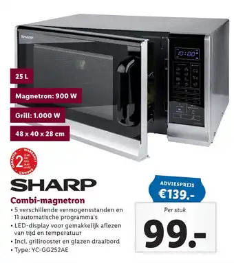 Lidl SHARP Combi-magnetron aanbieding