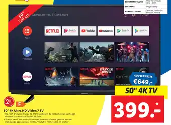 Lidl Grundig 50" 4K Ultra HD Vision 7 TV aanbieding