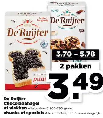 PLUS De Ruijter Chocoladehagel aanbieding