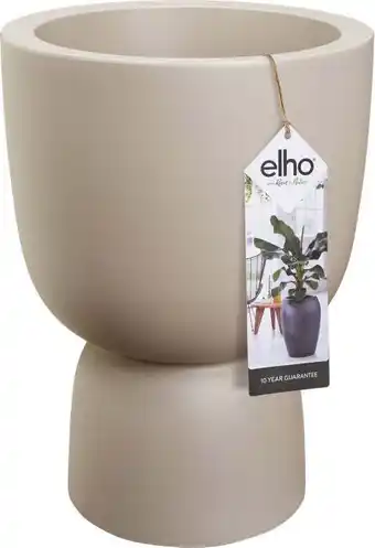 Intratuin Elho bloempot op voet Pure beige D 41,3 H 57,9 cm aanbieding