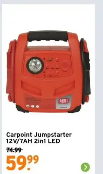 GAMMA Carpoint Jumpstarter 12V/7AH 2in1 LED aanbieding