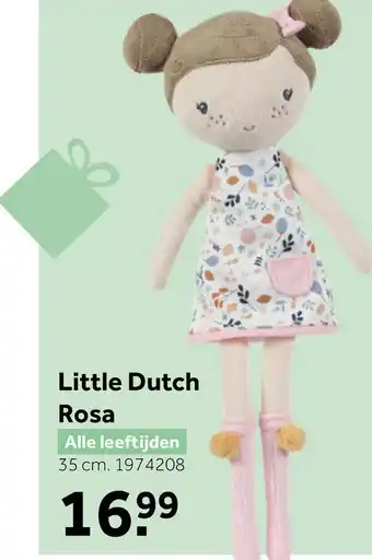 Intertoys Little Dutch knuffelpop Rosa - 35 cm aanbieding