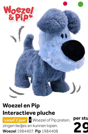 Intertoys Woezel & Pip lopend en pratend Woezel aanbieding