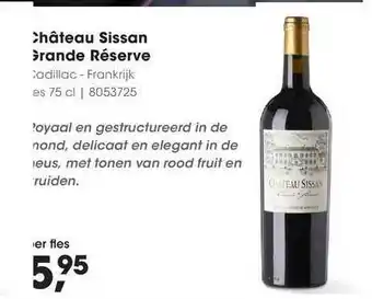 HANOS Chateau Sissan Grande Reserve aanbieding