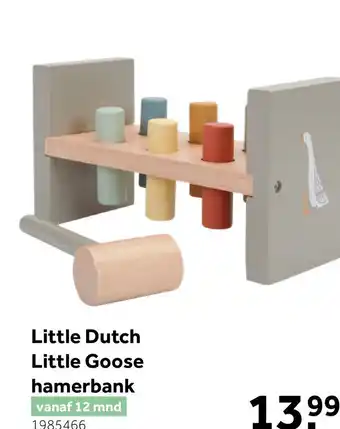 Intertoys Little Dutch houten hamerbank Little Goose aanbieding