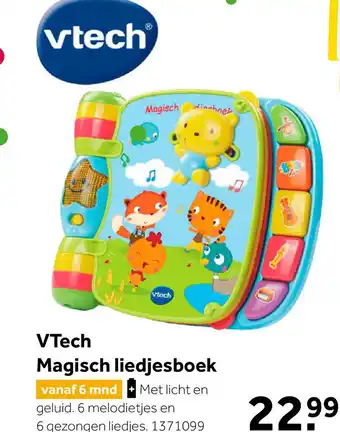 Intertoys VTech Baby Magisch Liedjesboek - blauw aanbieding