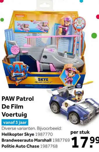 Intertoys PAW Patrol: De Film voertuig Chase aanbieding