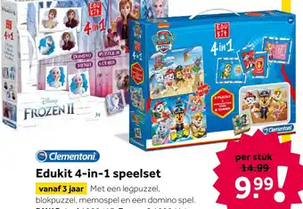 Intertoys Clementoni Disney Frozen 4-in-1 edukit aanbieding